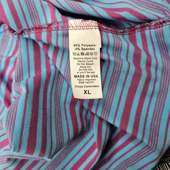 Baby Blue and Orchid Long Sleeve Tee - Picture 3 of 7